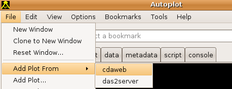 Accessing list of CDAWeb data from Autoplot.